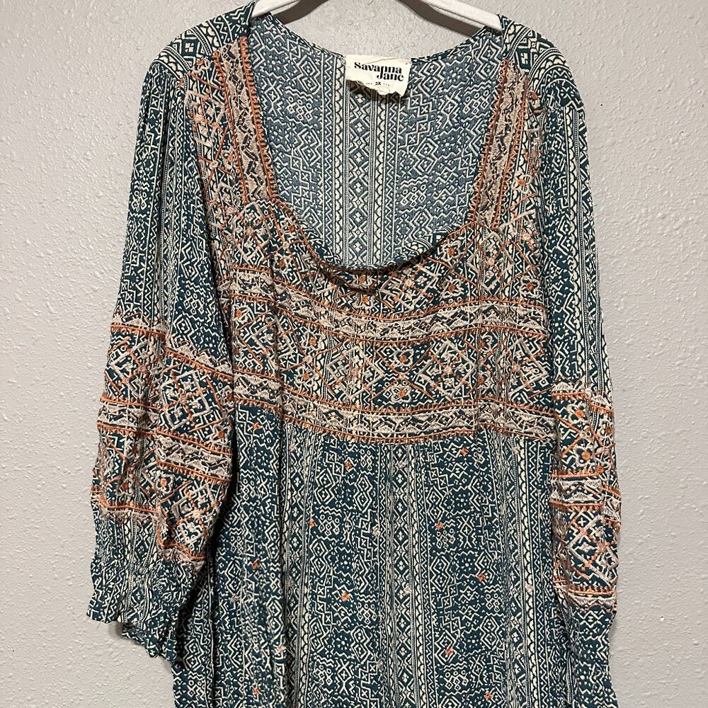Savanna Jane 3/4 Sleeve Blouse